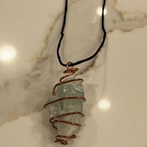 Fluorite with copper necklace